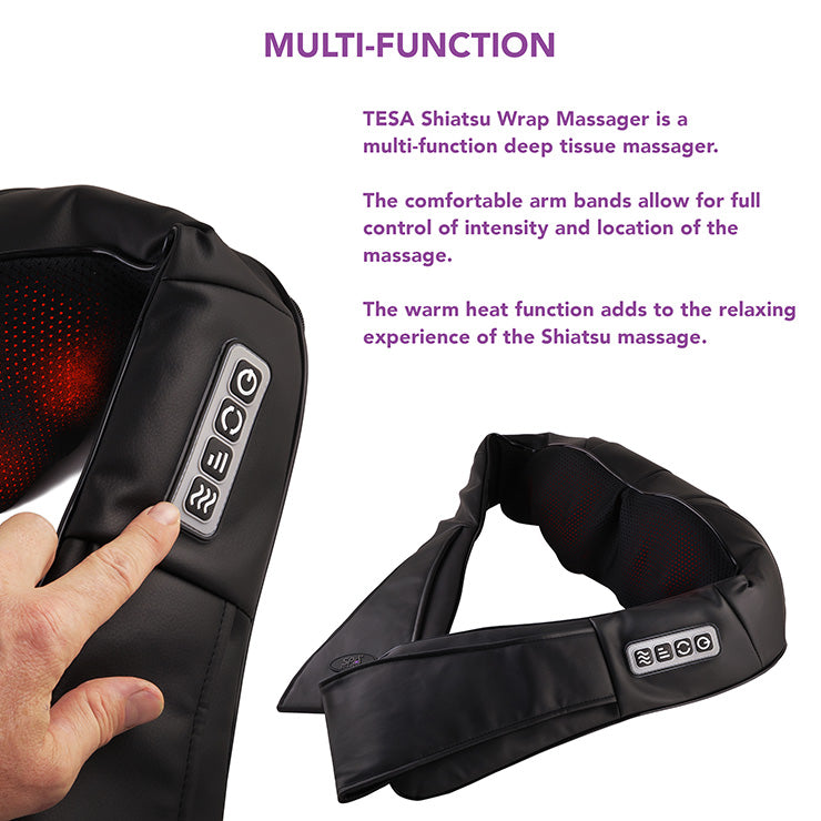 Relax your aching shoulders with this shiatsu heat massager, on