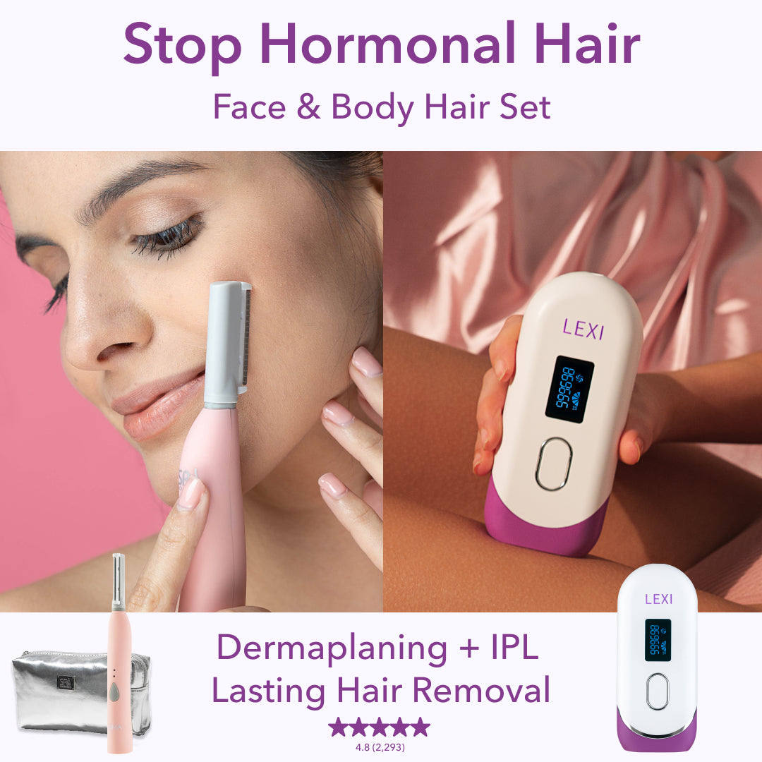 Stop unwanted hair with the Spa Sciences Hairless Face & Body Set. Perfect for those looking to try dermaplaning or IPL therapy.