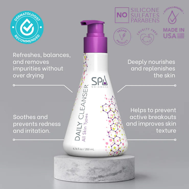 A bottle of Spa Sciences' Face Cleanse.