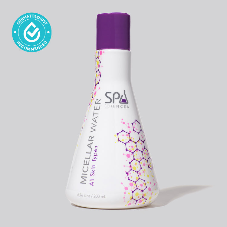 Experience a relaxing spa treatment with Spa Sciences Micellar Water to cleanse and rejuvenate your skin.
