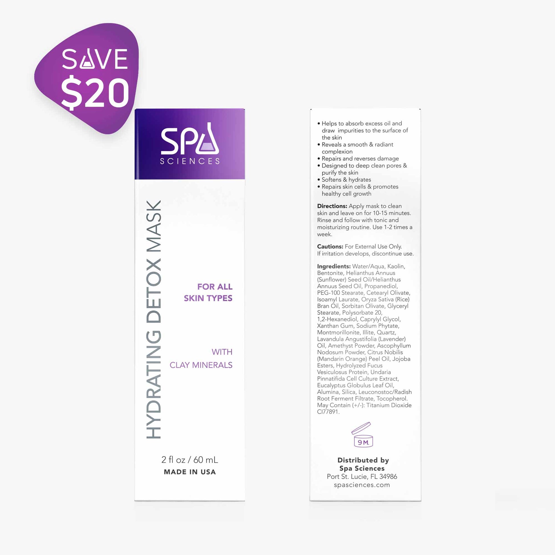A Spa Sciences Starter Pack for All with a purple and white label on it.