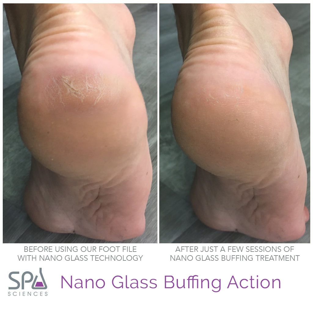 Spa Sciences Nano Foot File features glass buffing action.