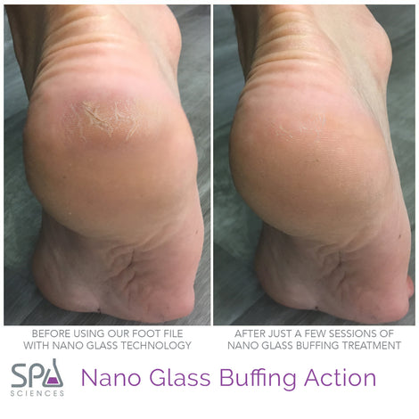 Spa Sciences Nano Foot File features glass buffing action.