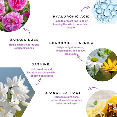 This diagram illustrates how Spa Sciences Hydrating Tonic hydrates and nourishes the skin.