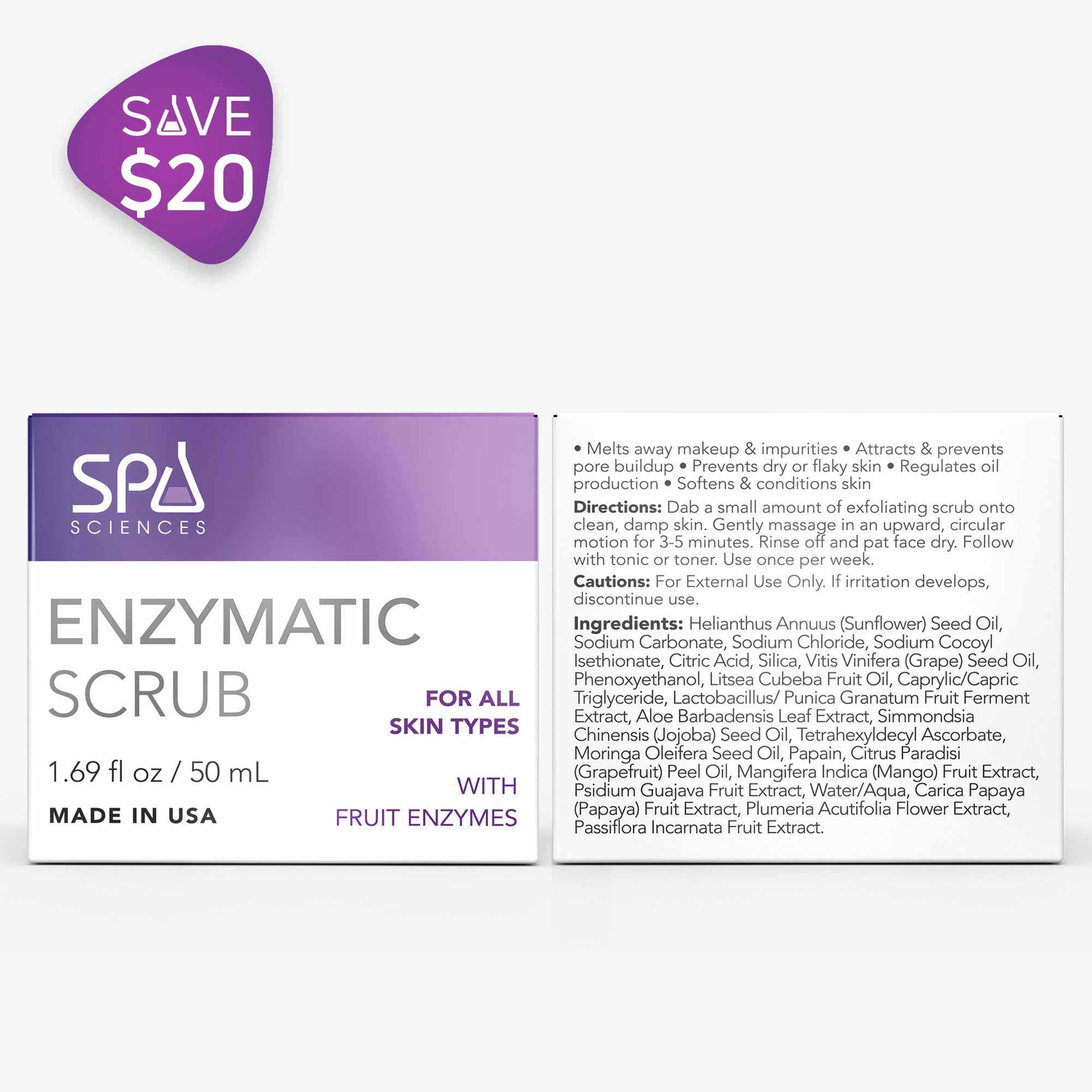 Spa Sciences enzymatic scrub - save $20.