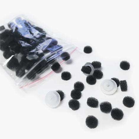 A bag of MIO Complete Set of Replacement Filters, Caps and O-rings by Spa Sciences on a white surface.