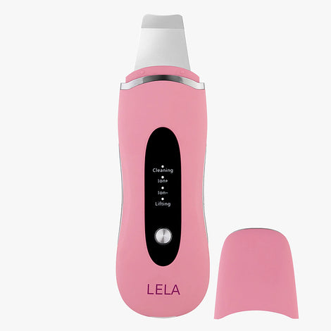 A 'Perfect Pores' Set from Spa Sciences with a pink handle, perfect for ultrasonic deep cleaning.